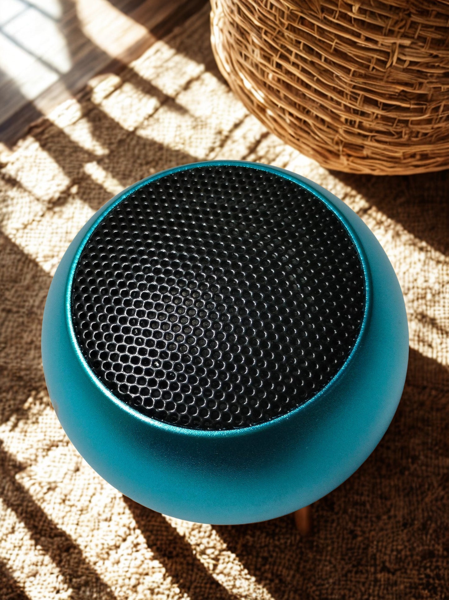 Chhotu Laddu Bluetooth Speaker – Compact Portable Metallic Blue Wireless Speaker with Premium Sound