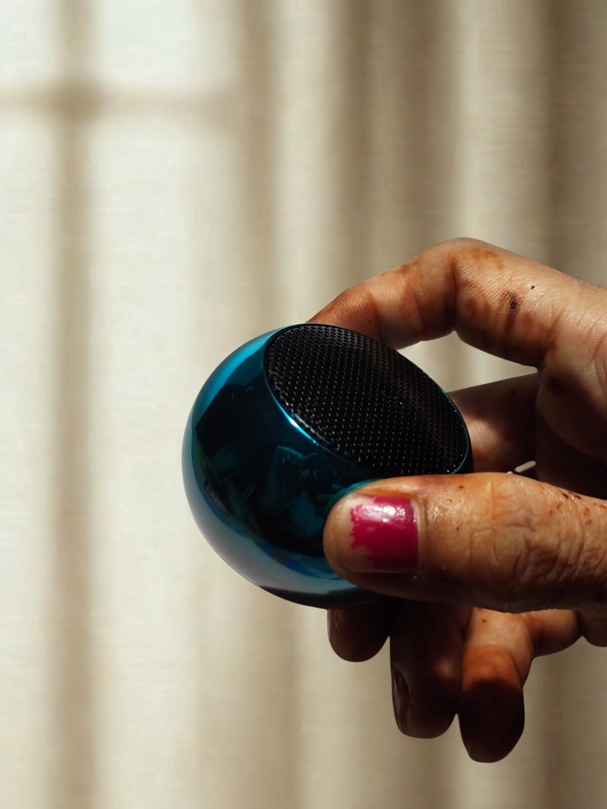 Chhotu Laddu Bluetooth Speaker – Compact Portable Metallic Blue Wireless Speaker with Premium Sound