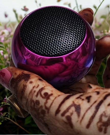 Chhotu Todu Bluetooth Speaker – Compact Portable Metallic Purple Pink Wireless Speaker with Premium Sound