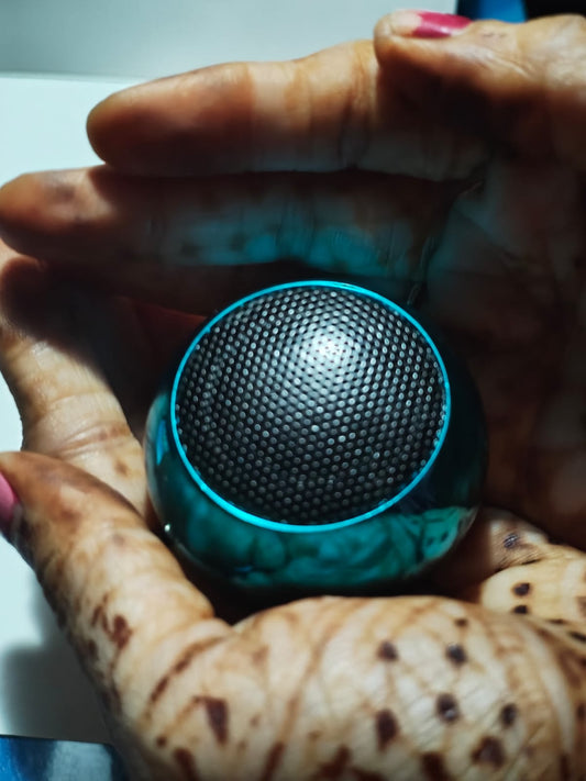 Chhotu Laddu Bluetooth Speaker – Compact Portable Metallic Blue Wireless Speaker with Premium Sound