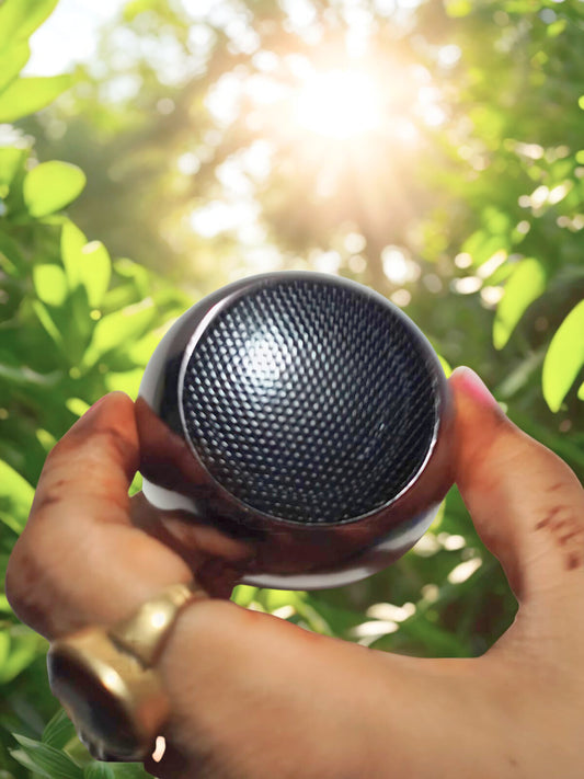 Chhotu golu Bluetooth Speaker – Compact Portable Metallic Silver Wireless Speaker with Premium Sound