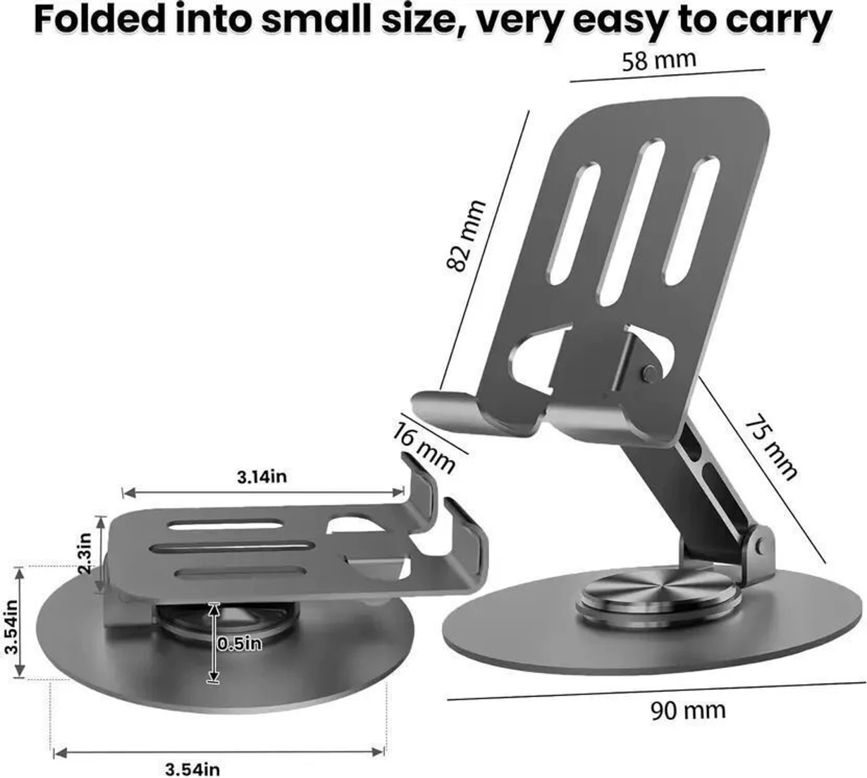 Adjustable Mobile Phone Stand Holder for Desk, Table & Video Calls (Pack of 3)