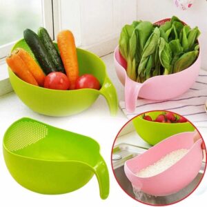 Plastic Washing Bowl With Handle Stainer
